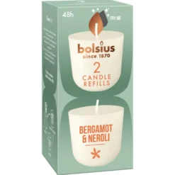 Bolsius Navulling Clean Light pack 2 Bergamot & Neroli (2 stuks)