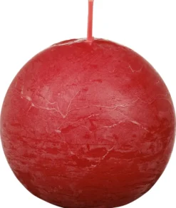 Bolsius Rustieke Bolkaars Ø76 Delicate Red (1 stuk)