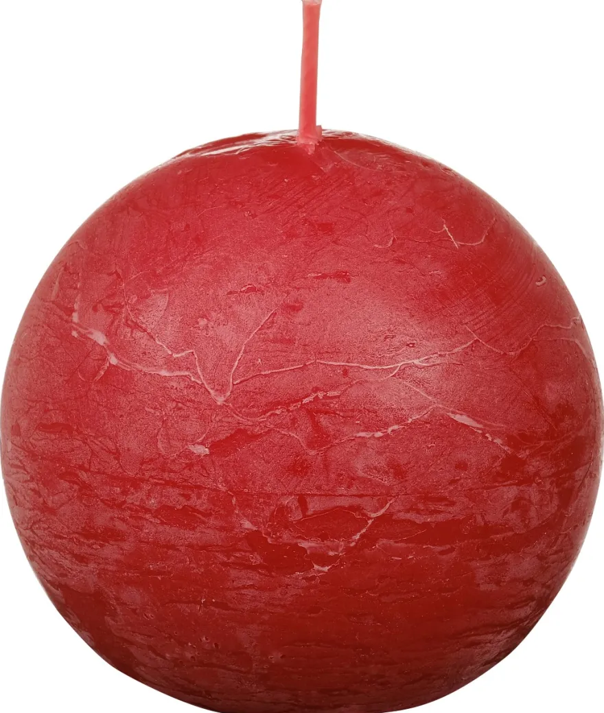 Bolsius Rustieke Bolkaars Ø76 Delicate Red (1 stuk)