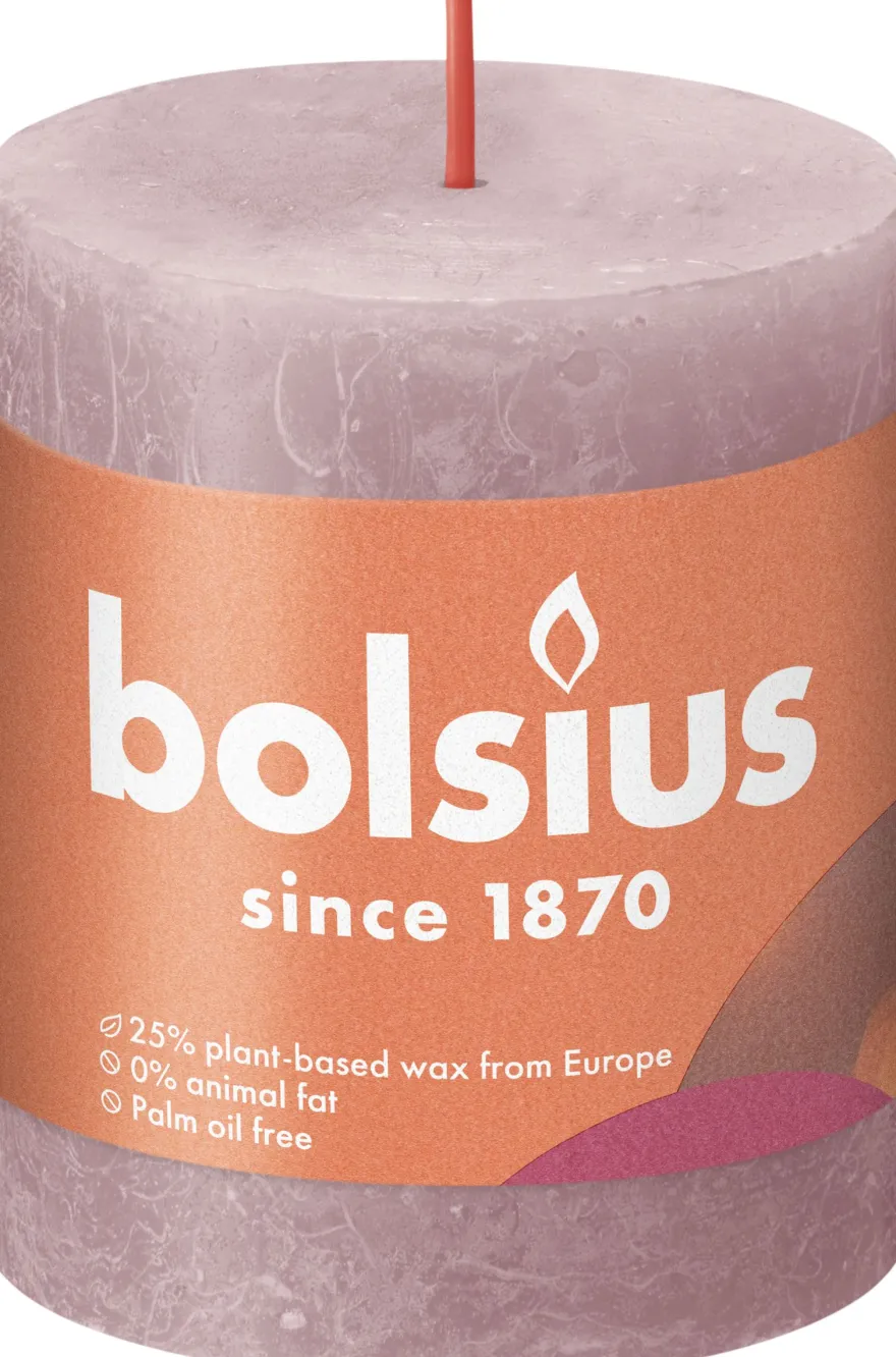 Bolsius Rustiekkaars 80/68 Ash Rose (1 stuk)