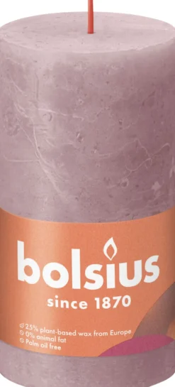 Bolsius Rustiekkaars 130/68 Ash Rose (1 stuk)