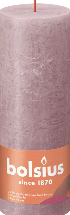 Bolsius Rustiekkaars 190/68 Ash Rose (1 stuk)