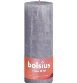 Bolsius Rustiekkaars Shine 190/68 Frosted Lavender (1 stuk)