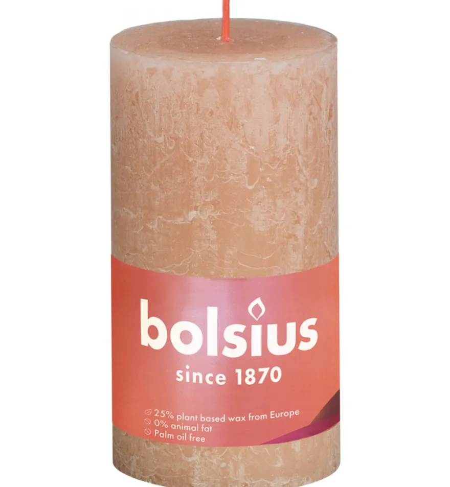 Bolsius Rustiekkaars Shine 130/68 Misty Pink (1 stuk)
