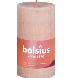 Bolsius Rustiekkaars Shine 100/50 Misty Pink (1 stuk)