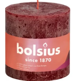 Bolsius Rustiekkaars Shine 100/100 Velvet Red (1 stuk)