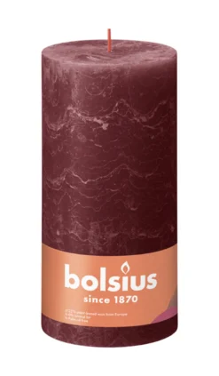 Bolsius Rustiekkaars 200/100 Velvet Red (1 stuk)