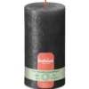 Bolsius Rustiek Shimmer Stompkaars 130/68 Antraciet (1 stuk)