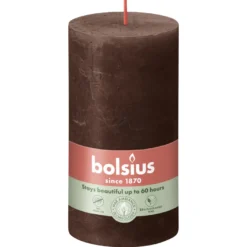 Bolsius Rustiek Stompkaars 130/68 Chocolate Brown