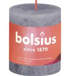 Bolsius Rustiek Stompkaars Shine 80/68 Frosted Lavender (1 stuk)