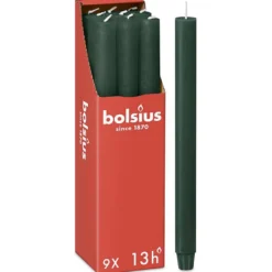 Bolsius Rustiek Stoof/dinerkaars 270/23 Pine Green (9 stuks)