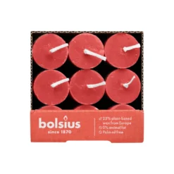 Bolsius – Rustiek Tafelkaars Blossom Pink (9 stuks)