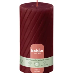 Bolsius Rustiek twist stompkaars 130/68 Red (1 stuk)