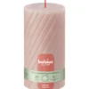 Bolsius Rustiek twist stompkaars 130/68 Misty Pink (1 stuk)
