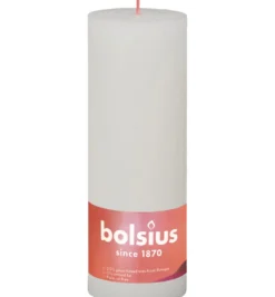 Bolsius Shine Rustiekkaars 190/68 Cloudy White (1 stuk)