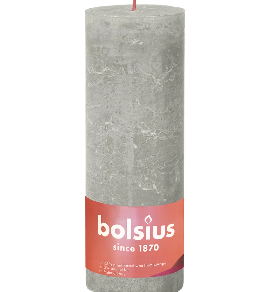 Bolsius Shine Rustiekkaars 190/68 Sandygrey (1 stuk)