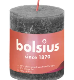 Bolsius Shine Rustiekkaars 80/68 Stormygrey (1 stuk)