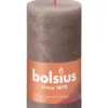 Bolsius Shine Rustiek Stompkaars 130/68 Rustic Taupe (1 stuk)