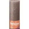 Bolsius Shine Rustiek Stompkaars 190/68 Rustic Taupe (1 stuk)
