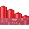 Bolsius Stompkaars Assorti Tray 4 Delicate Red (1 stuk)