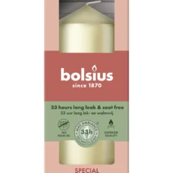 Bolsius Stompkaars 120/58 metallic White Silver (1 stuk)