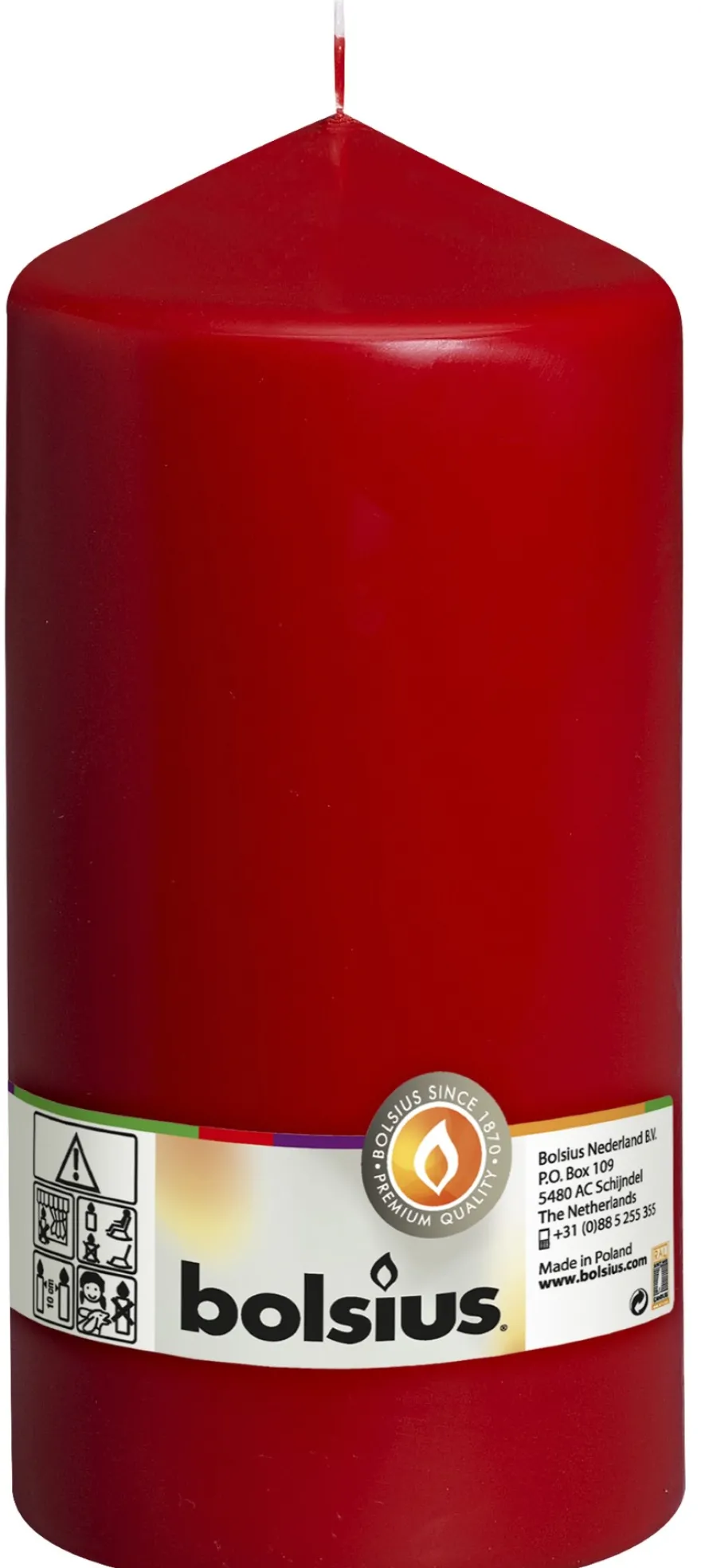 Bolsius Stompkaars 200/98 Rood (1 stuk)