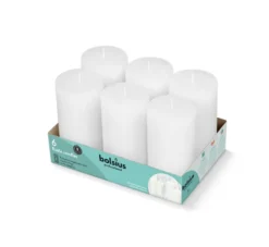 Bolsius Stompkaars Rustiek Tray 6 Wolkenwit (1 stuk)