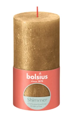 Bolsius Stompkaars Shimmer 130/68 Gold (1 stuk)