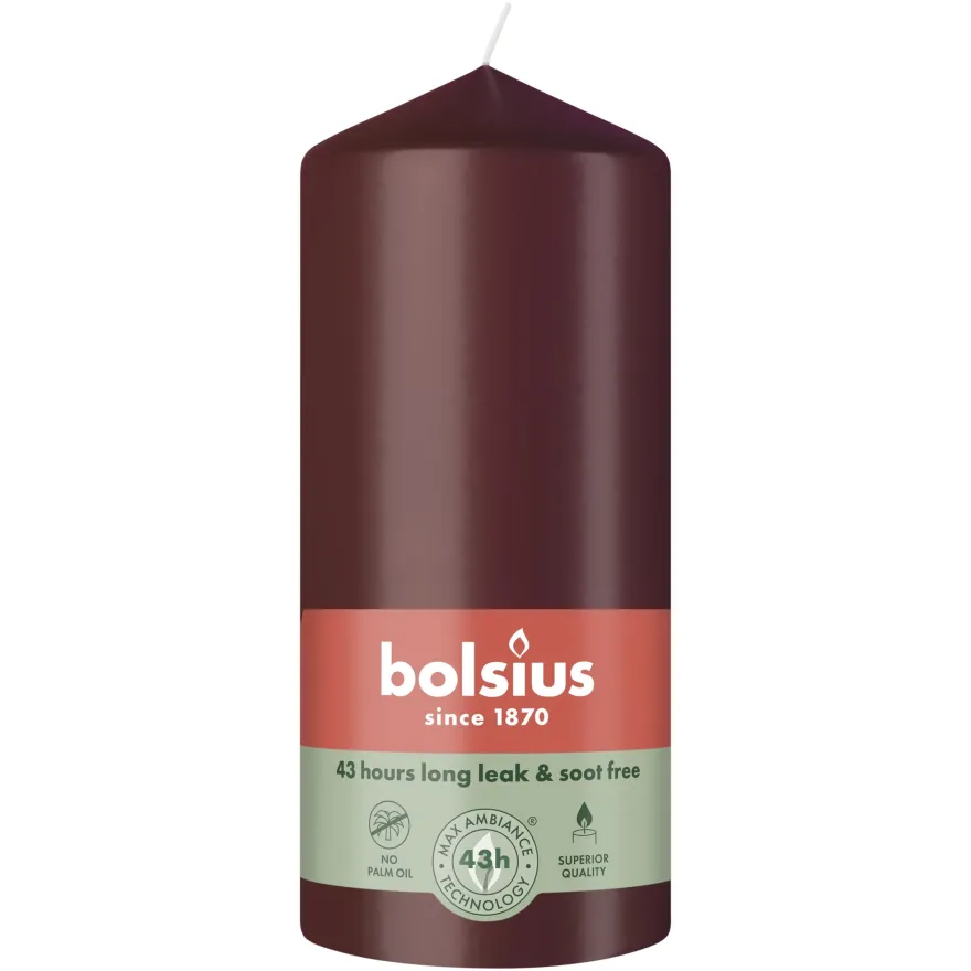 Bolsius Stompkaars 130/68 Velvet Red (1 stuk)