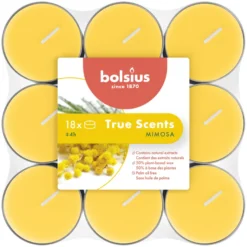 Bolsius True Scents Geurtheelichten 4U Mimosa (18 stuks)