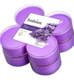 Bolsius True Scents Maxilicht Lavendel (8 stuks)
