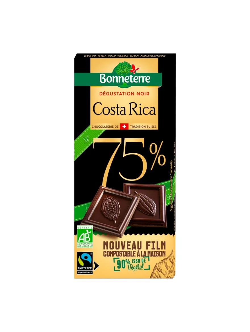 Bonneterre Pure Chocolade Costa Rica 75% Bio (80 gr)