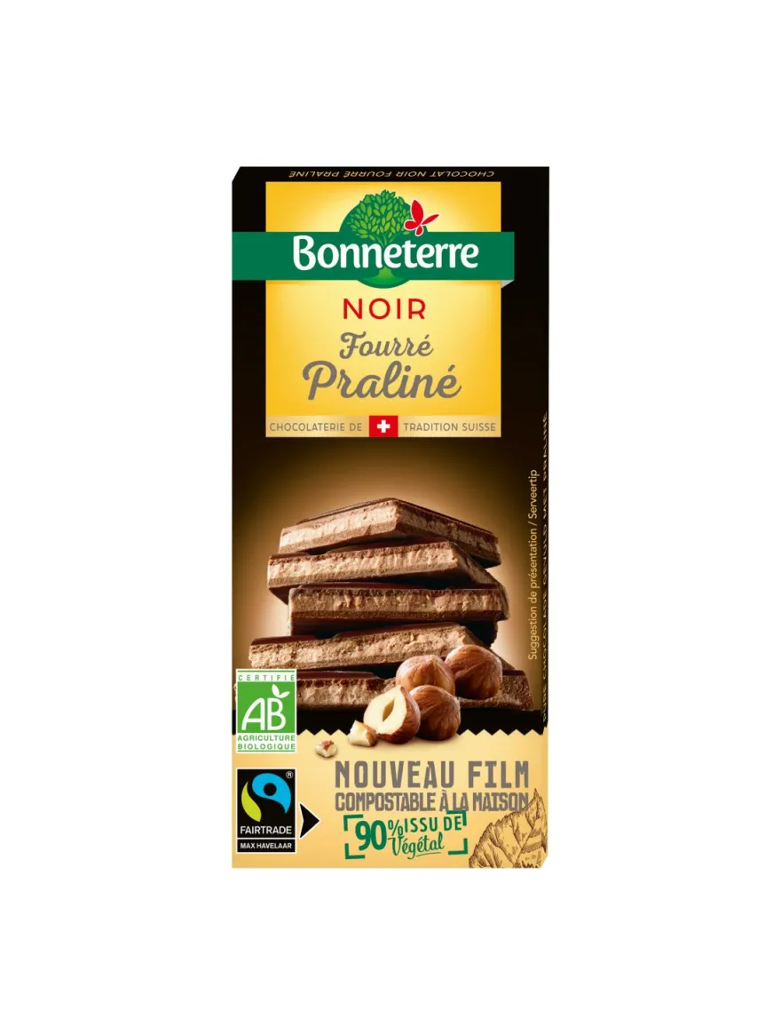 Bonneterre Pure Chocolade Praliné Bio (100 gr)