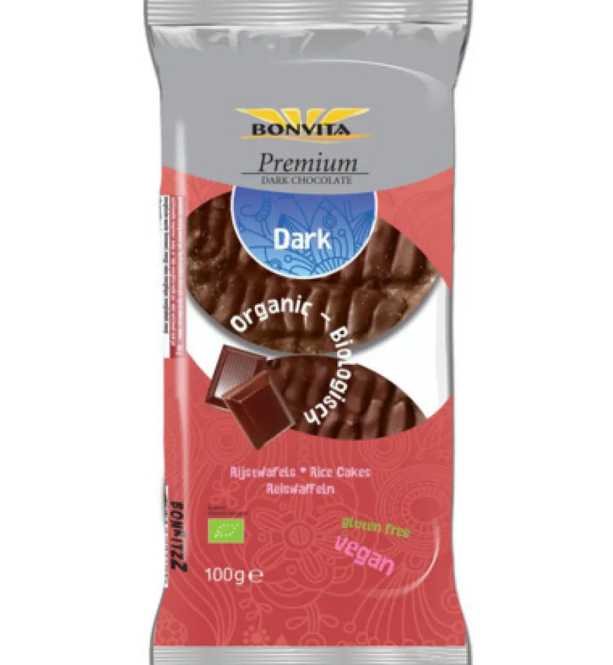 Bonvita Rijstwafels Pure Chocolade Bio (100 gr)
