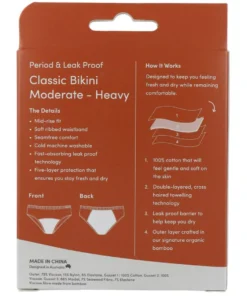 Boody Menstruatieondergoed Bikinislip Zwart Normaal/hevig Maat S (1 stuk)