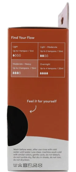 Boody Menstruatieondergoed Bikinislip Zwart Normaal/hevig Maat XL (1 stuk)