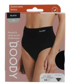Boody Menstruatieondergoed Tailleslip Zwart Licht/normaal Maat XL (1 stuk)