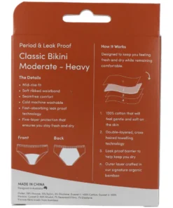 Boody Menstruatieondergoed Bikinislip Zwart Normaal/hevig Maat Xs (1 stuk)