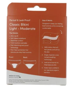 Boody Menstruatieondergoed Bikinislip Zwart Licht / Normaal Maat Xs (1 stuk)
