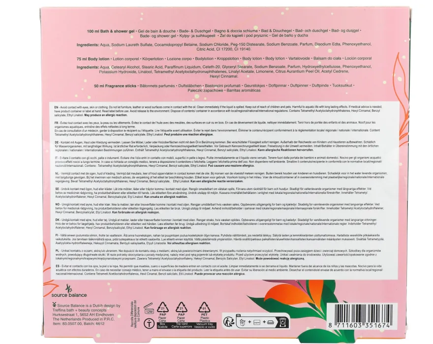 Botanicals Geschenkset Geurstokjes, Bodylotion En Douchegel (1 set)