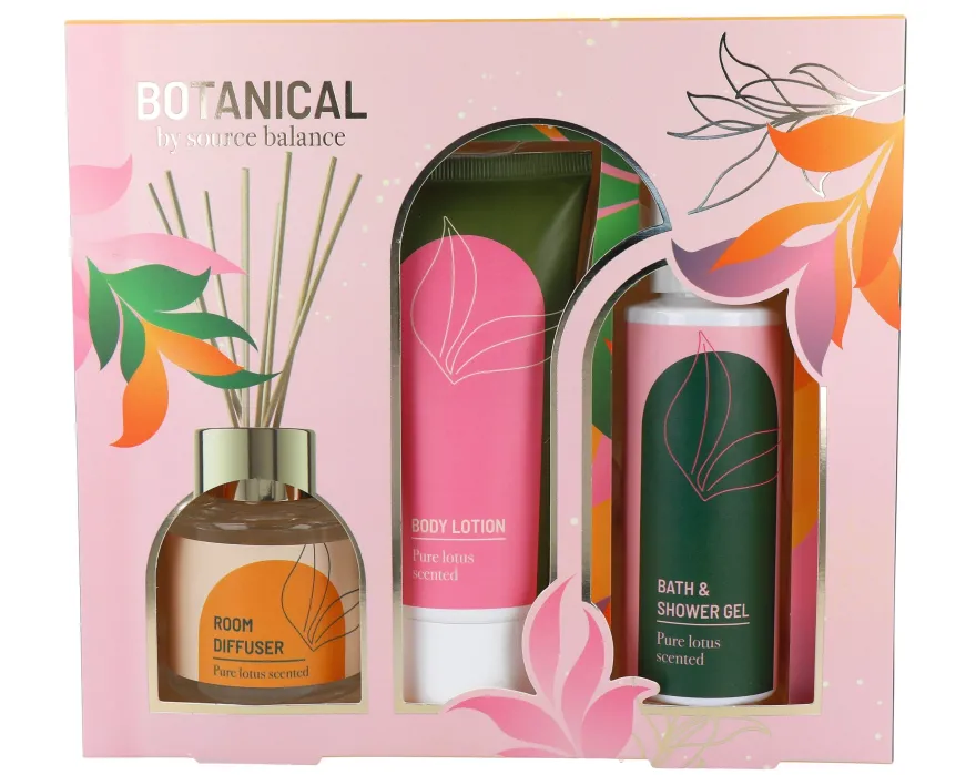 Botanicals Geschenkset Geurstokjes, Bodylotion En Douchegel (1 set)