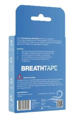 Breathtape Transparante Neusstrip (onzichtbaar) (30 stuks)