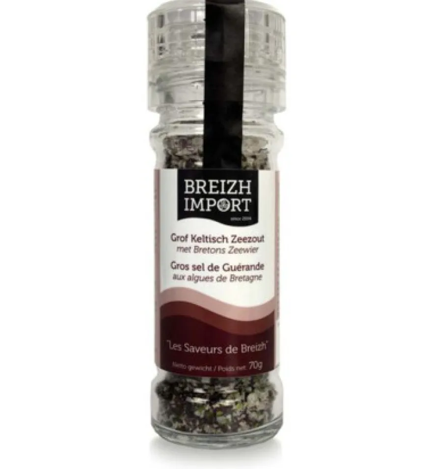 Breizh Importgrof Keltisch Zeezout Zeewier Gedroogd Strooimolen (65 gr)