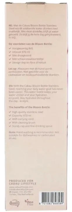 Cabau Bloom Bottle Pink (1 stuk)