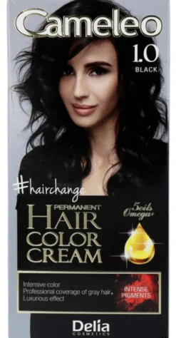 Cameleo Hair Color Cream 1.0 Black (1 stuk)