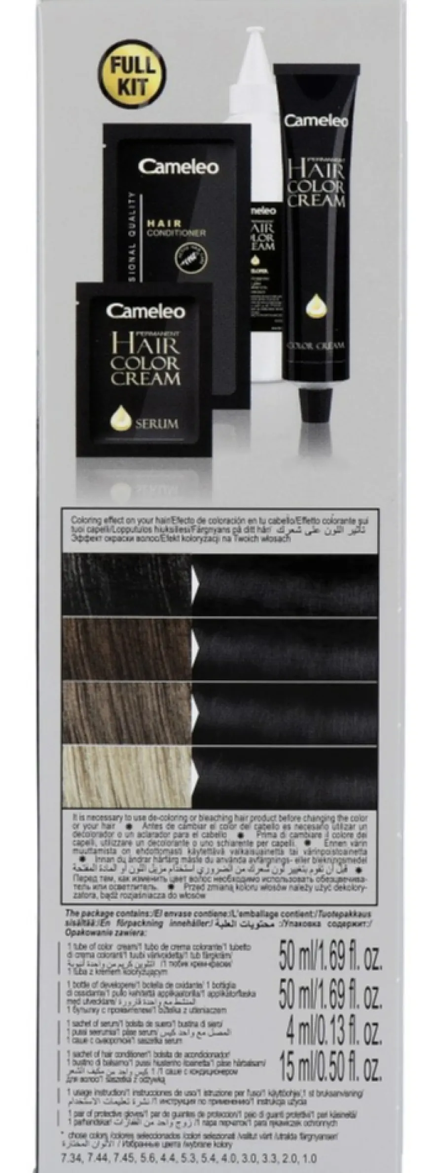 Cameleo Hair Color Cream 1.0 Black (1 stuk)