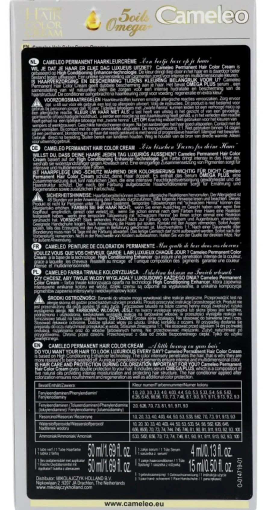 Cameleo Hair Color Cream 7.45 Intensive Red (1 stuk)