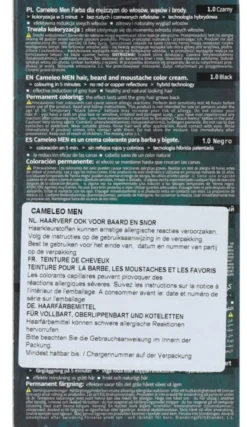 Cameleo Men Hair Color Cream 1.0 Black (1 stuk)
