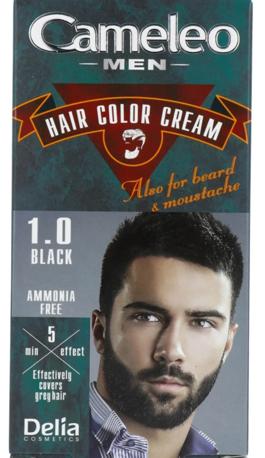 Cameleo Men Hair Color Cream 1.0 Black (1 stuk)