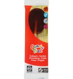 Candy Tree Aardbei lollie bio (1 stuk)